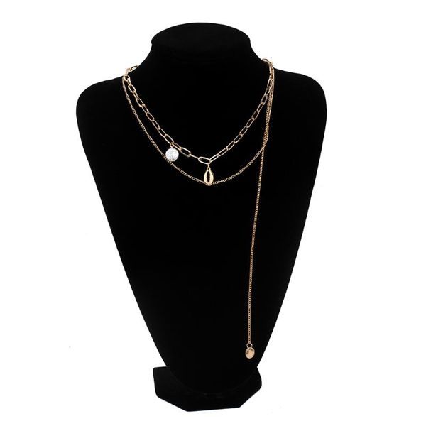 pendant necklaces poputton choker sea shell double chain for women gold color multi layered necklace jewelry woman, Silver
pendant necklaces poputton choker sea shell double chain for women gold color multi layered necklace jewelry woman, Silver