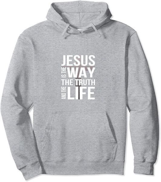 men's hoodies & sweatshirts jesus is the way truth and life pullover hoodie, Black
men's hoodies & sweatshirts jesus is the way truth and life pullover hoodie, Black