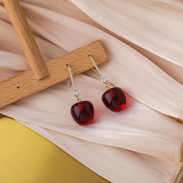 dangle & chandelier korean style trendy girl fruit cherry pendant red simple metal chain drop earrings for women fashion jewelry accessories, Silver
dangle & chandelier korean style trendy girl fruit cherry pendant red simple metal chain drop earrings for women fashion jewelry accessories, Silver