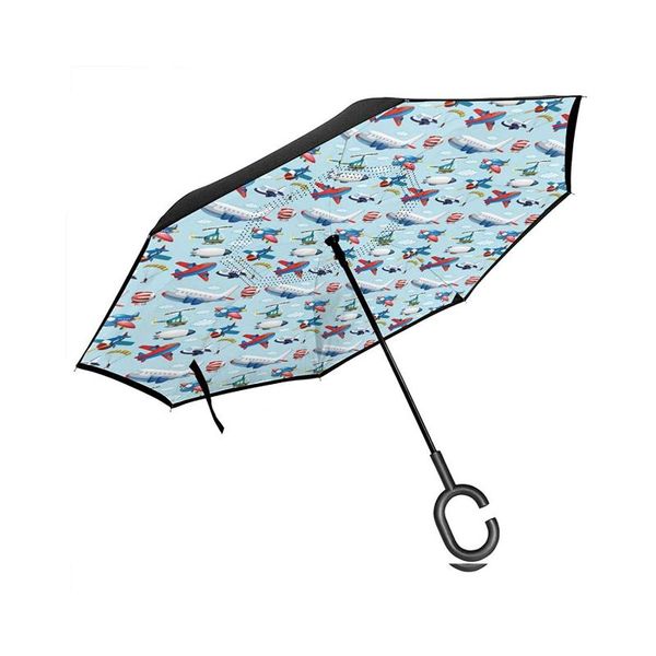 umbrellas car inverted umbrella, different types of cartoon airplanes floating in the blue sky and skydivers, c-shaped handle, umbrella
umbrellas car inverted umbrella, different types of cartoon airplanes floating in the blue sky and skydivers, c-shaped handle, umbrella