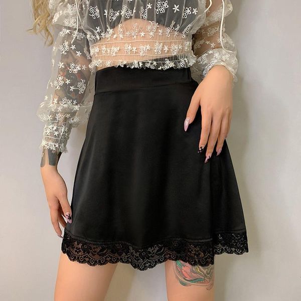 skirts ahagaga 2021 summer fashion a-line mini solid black lace patchwork up cool loose women streetwear
skirts ahagaga 2021 summer fashion a-line mini solid black lace patchwork up cool loose women streetwear