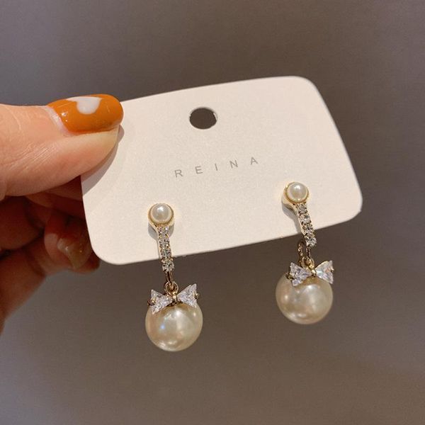 dangle & chandelier korean graceful female exquisite simple rhinestones bow imitation pearl earrings fashion women's jewelry accessorie, Silver
dangle & chandelier korean graceful female exquisite simple rhinestones bow imitation pearl earrings fashion women's jewelry accessorie, Silver