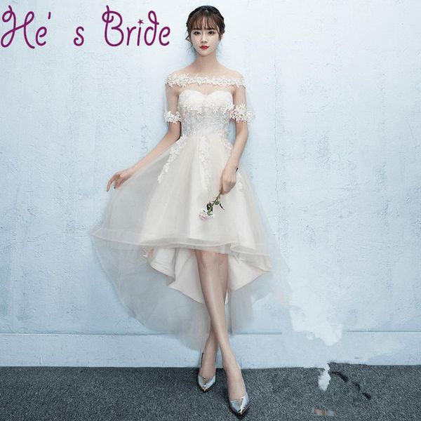 party dresses vestidos strapless sleeveless short front back long appliques lace flowers evening with shawl prom gowns, White;black
party dresses vestidos strapless sleeveless short front back long appliques lace flowers evening with shawl prom gowns, White;black