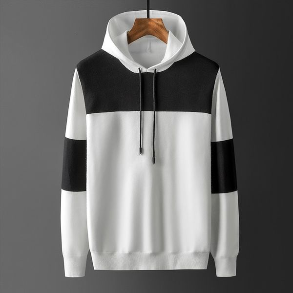 sweaters knit autumn ted hooded sweater men's long sleeved black and white color matching fashion top, White;black
sweaters knit autumn ted hooded sweater men's long sleeved black and white color matching fashion top, White;black