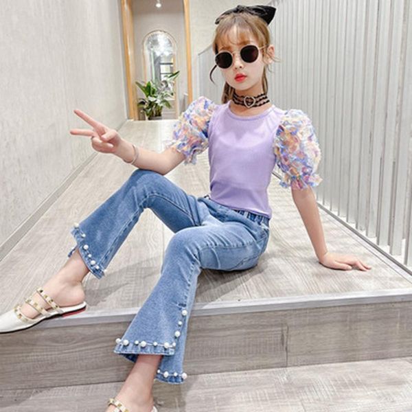 clothing sets children's girl clothes suit 2021 summer little sleeve short t-shirt + jeans 2pcs outfits for teenage 8 10 12 year, White
clothing sets children's girl clothes suit 2021 summer little sleeve short t-shirt + jeans 2pcs outfits for teenage 8 10 12 year, White