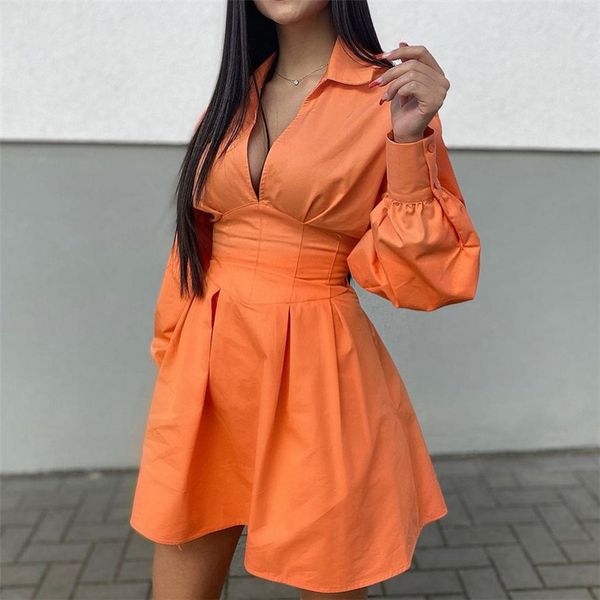 office lady women femal dresses ladies long sleeve deep v shirt mini beach elegant party 210430, Black;gray
office lady women femal dresses ladies long sleeve deep v shirt mini beach elegant party 210430, Black;gray