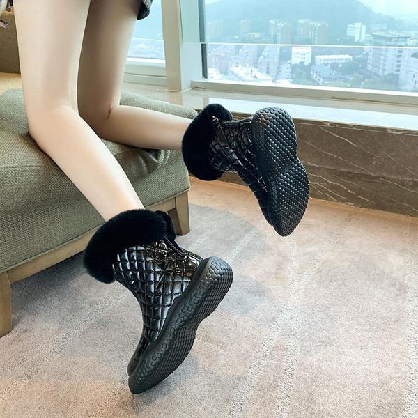 boots furry snow women's 2021 niche design plaid small fragrance wind plus velvet thick thin fashion cotton, Black
boots furry snow women's 2021 niche design plaid small fragrance wind plus velvet thick thin fashion cotton, Black