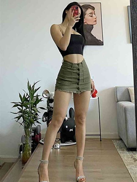 high waistline waistband single-breasted female fashion denim mini thin hip sac drawing short skirt, Black
high waistline waistband single-breasted female fashion denim mini thin hip sac drawing short skirt, Black