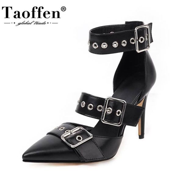 taoffen summer pointed toe women shoes ankle strap sandals boots fashion buckle thin high heel cool lady size 34-48, Black
taoffen summer pointed toe women shoes ankle strap sandals boots fashion buckle thin high heel cool lady size 34-48, Black