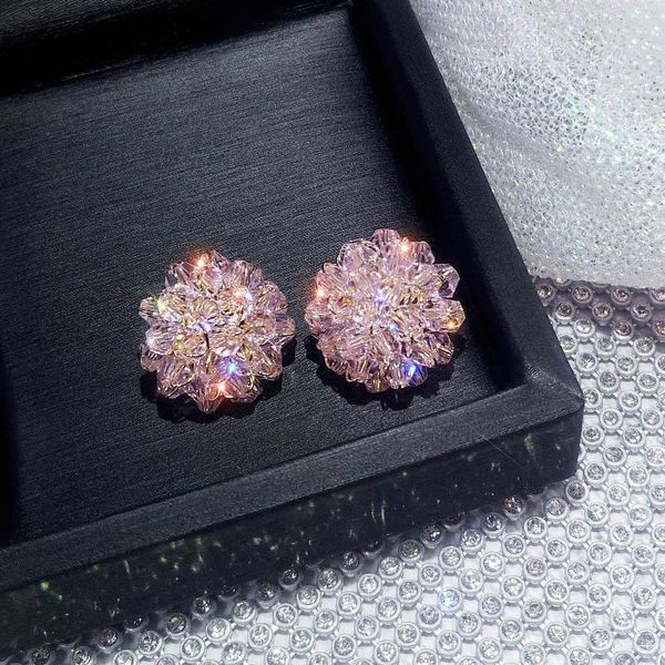 stud korean cute flower pink crystal tiny earrings for women luxury statement small rhinestone female fashion jewelry, Golden;silver
stud korean cute flower pink crystal tiny earrings for women luxury statement small rhinestone female fashion jewelry, Golden;silver