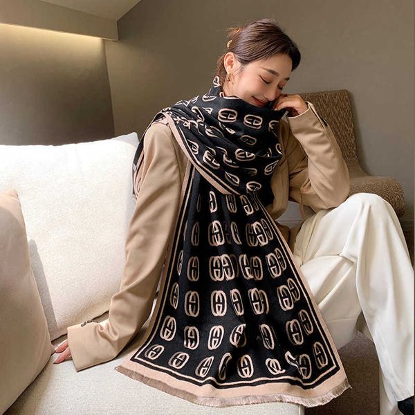 autumn and winter scarf women's thickened geometric pattern imitation cashmere warm air conditioning shawl dual-purpose student cold, Blue;gray
autumn and winter scarf women's thickened geometric pattern imitation cashmere warm air conditioning shawl dual-purpose student cold, Blue;gray