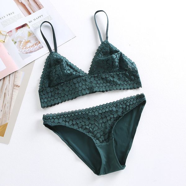 bras sets french ultra thin triangle cup bra suit bralette lace rimless underwear g007, Red;black 
bras sets french ultra thin triangle cup bra suit bralette lace rimless underwear g007, Red;black