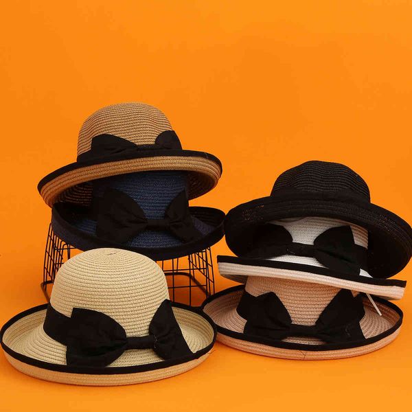 spring and summer new version crimped shading woven women's curled lovely bow straw hat beach hat, Yellow
spring and summer new version crimped shading woven women's curled lovely bow straw hat beach hat, Yellow