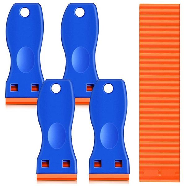 professional hand tool sets plastic razor blade scraper, 4pcs scraper tools with 100 pcs blades, double edge cleaning remover
professional hand tool sets plastic razor blade scraper, 4pcs scraper tools with 100 pcs blades, double edge cleaning remover