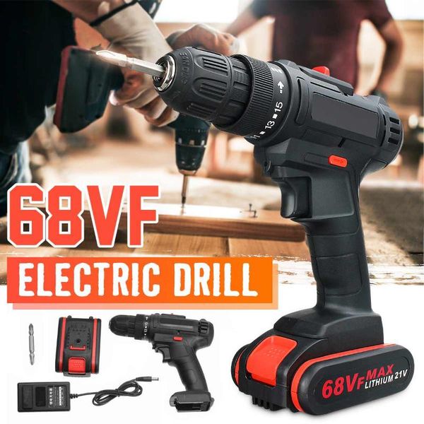 professiona electric drills doersupp 68v 2 speed cordless drill screwdriver wireless power driver tools 3200r/min with battery
professiona electric drills doersupp 68v 2 speed cordless drill screwdriver wireless power driver tools 3200r/min with battery
