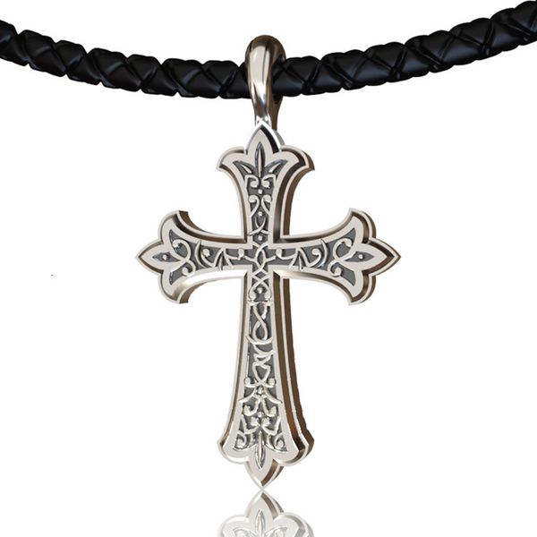 religious cross pendant necklace men's hip hop punk stainless steel jewelry, Silver
religious cross pendant necklace men's hip hop punk stainless steel jewelry, Silver