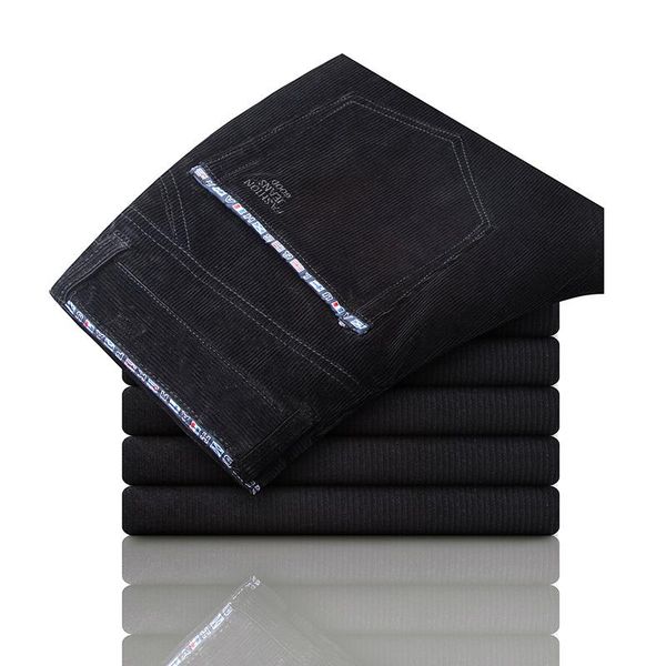 men's pants autumn corduroy trousers loose straight business casual slim velvet male korean version, Black
men's pants autumn corduroy trousers loose straight business casual slim velvet male korean version, Black