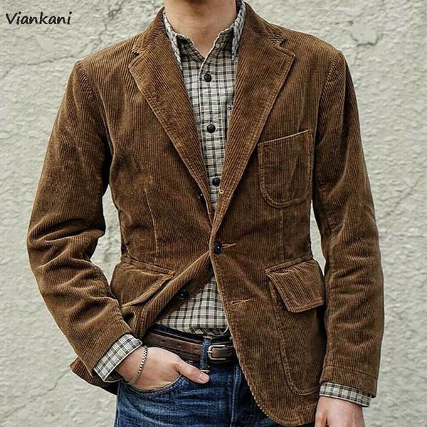 men's suits & blazers 2021 jackets corduroy blazer men suit autumn slim fit casual gift for husband/father coats, White;black 
men's suits & blazers 2021 jackets corduroy blazer men suit autumn slim fit casual gift for husband/father coats, White;black