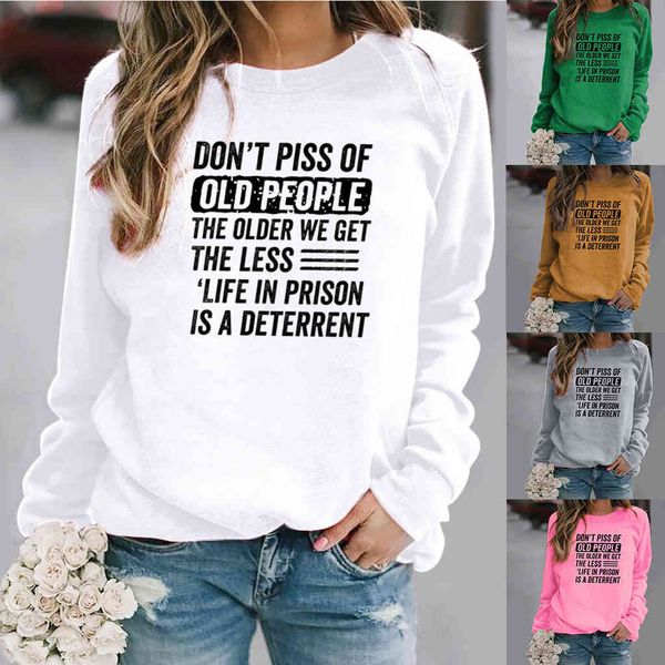women hoodie don't plss off old people letter printed s fleece long sleeve o neck loose sweatshirt girls pullovers, Black
women hoodie don't plss off old people letter printed s fleece long sleeve o neck loose sweatshirt girls pullovers, Black