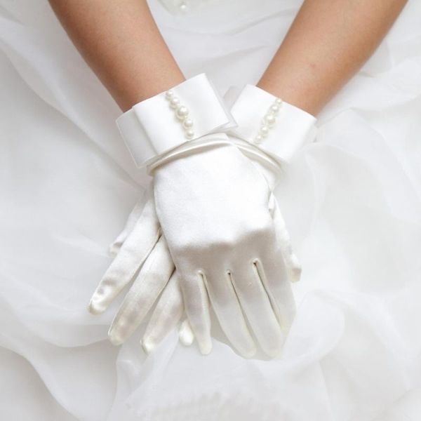 five fingers gloves 2021 1pair womens short full faux pearl beaded with bow satin, Blue;gray
five fingers gloves 2021 1pair womens short full faux pearl beaded with bow satin, Blue;gray