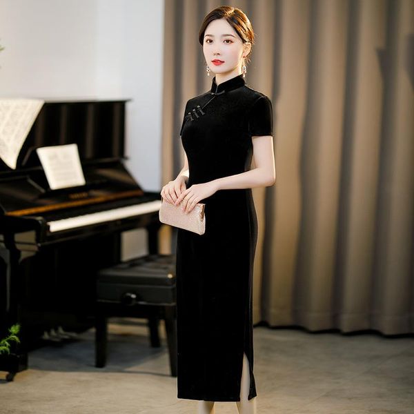 ethnic clothing black female dress gown velour vintage button mandarin collar cheongsam chinese sheath qipao short sleeve elegant vesti, Red
ethnic clothing black female dress gown velour vintage button mandarin collar cheongsam chinese sheath qipao short sleeve elegant vesti, Red