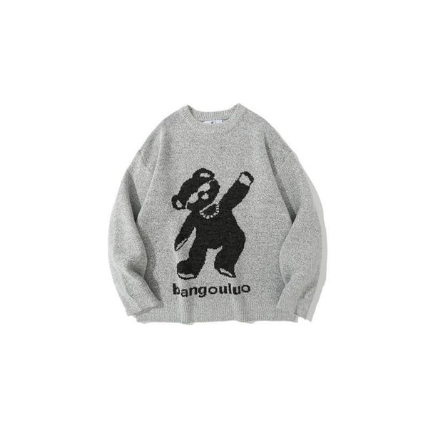 men's sweaters bear jacquard sweater men streetwear harajuku knitted jumper autumn vintage cute loose cotton o-neck knitwear pullovers, White;black
men's sweaters bear jacquard sweater men streetwear harajuku knitted jumper autumn vintage cute loose cotton o-neck knitwear pullovers, White;black