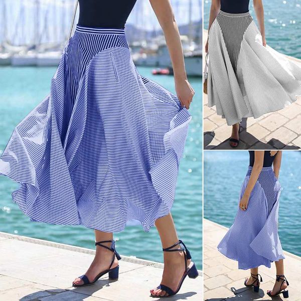 skirts fashion high waist women maxi long summer jupe printing striped a-line skirt female spliced faldas saia 5xl i3lc, Black
skirts fashion high waist women maxi long summer jupe printing striped a-line skirt female spliced faldas saia 5xl i3lc, Black