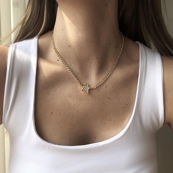pendant necklaces fashion simple star necklace for women chain bijoux maxi statement collier jewelry, Silver
pendant necklaces fashion simple star necklace for women chain bijoux maxi statement collier jewelry, Silver