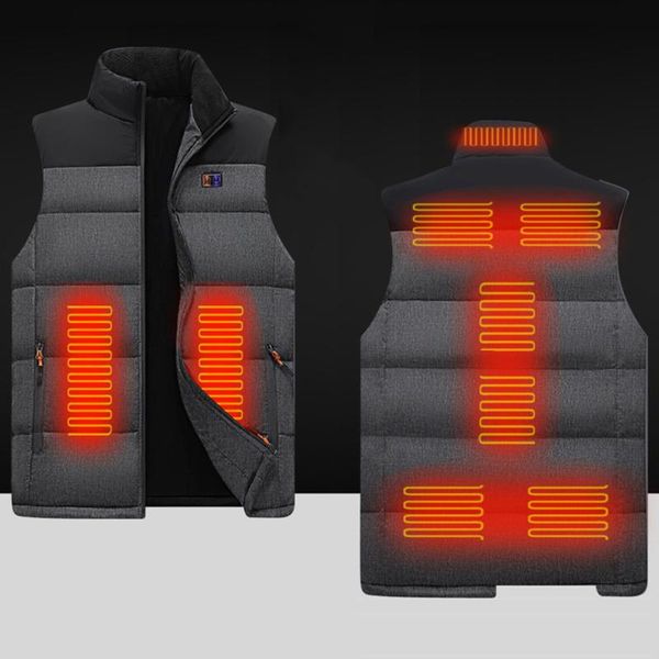 men's vests 11 areas heated jacket fashion men coat intelligent usb electric heating thermal warm clothes winter vest plus size, Black;white
men's vests 11 areas heated jacket fashion men coat intelligent usb electric heating thermal warm clothes winter vest plus size, Black;white