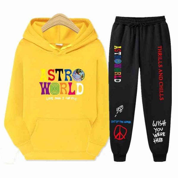 new travisscotts astroworld men's and wo hooded sweater casual set, Black 
new travisscotts astroworld men's and wo hooded sweater casual set, Black