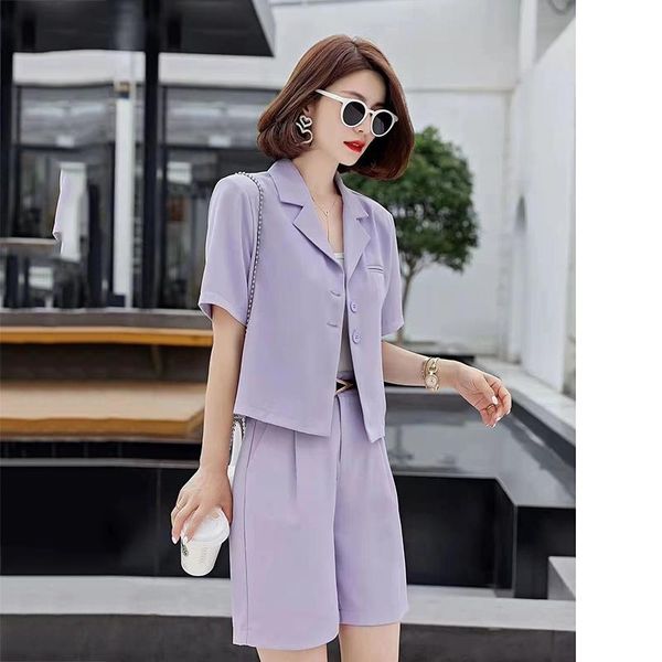 women's tracksuits 2021 summer two pieces suits women short sleeve small blazer coat blouse+short pants trousers korean style sets, Gray
women's tracksuits 2021 summer two pieces suits women short sleeve small blazer coat blouse+short pants trousers korean style sets, Gray