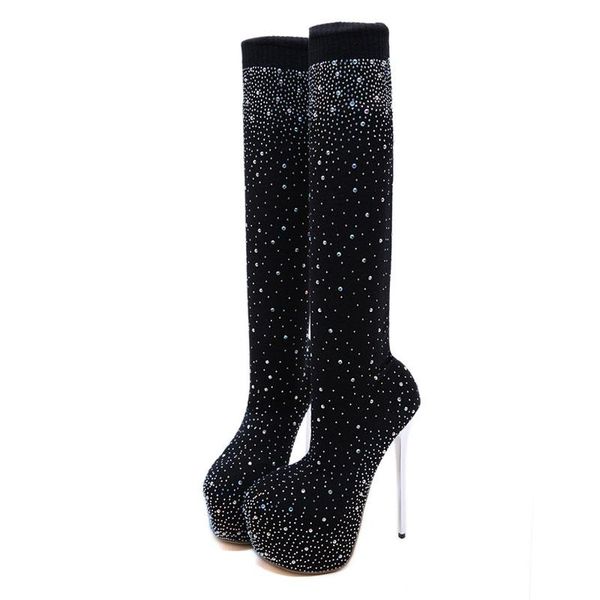 boots fashion boot party shoes ladies women pointed toe over knee high heel, Black
boots fashion boot party shoes ladies women pointed toe over knee high heel, Black