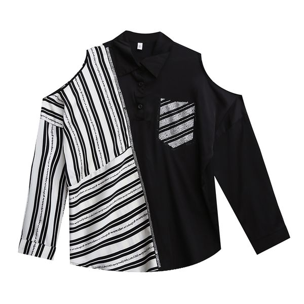 europe style autumn fashion women's off shoulder long sleeves patchwork stripe shirt ladies shirts blouse a3681 210428, White
europe style autumn fashion women's off shoulder long sleeves patchwork stripe shirt ladies shirts blouse a3681 210428, White