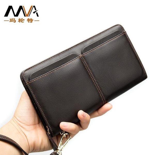 men's leather wallet retro multi-function clutch multi-card slot long bag card holder for men wallets, Red;black
men's leather wallet retro multi-function clutch multi-card slot long bag card holder for men wallets, Red;black