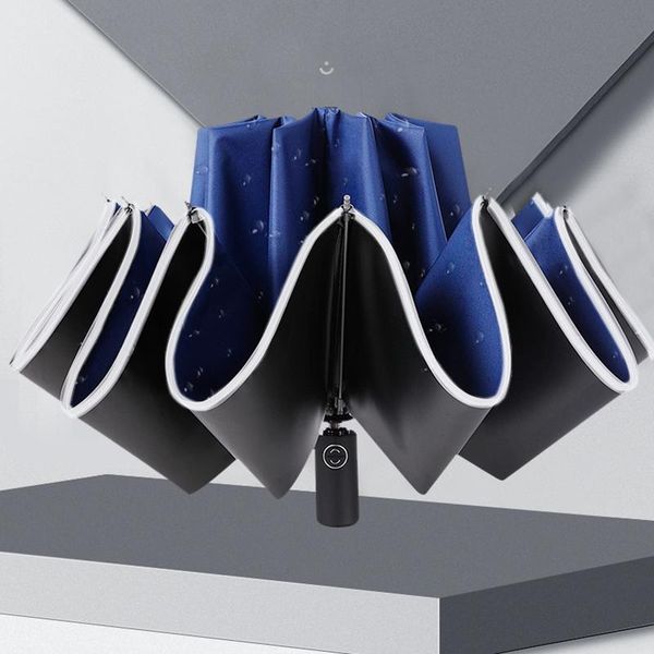 umbrellas automatic umbrella reverse folding business with reflective strips rain for men women windproof male parasol
umbrellas automatic umbrella reverse folding business with reflective strips rain for men women windproof male parasol