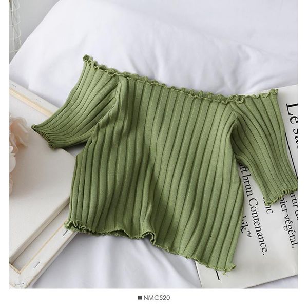 women's t-shirt itoolin ruffle hem tees women short sleeve knit crop one shoulder flexible t-shirts femme thread solid streetwear summe, White
women's t-shirt itoolin ruffle hem tees women short sleeve knit crop one shoulder flexible t-shirts femme thread solid streetwear summe, White