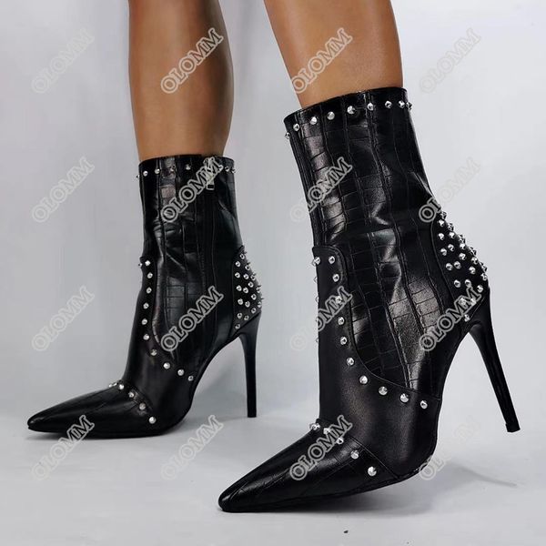 boots olomm handcrafted woman ankle studded stiletto heels pointed to super black club toe wear women's shoes plus me size 5-15 hd9v
boots olomm handcrafted woman ankle studded stiletto heels pointed to super black club toe wear women's shoes plus me size 5-15 hd9v