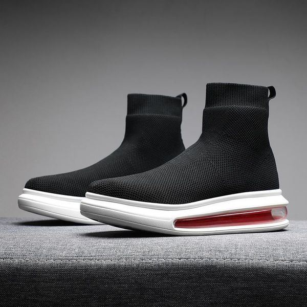 boots women socks breathable high-air cushion shoes flats fashion sneakers stretch fabric casual slip-on ladies, Black
boots women socks breathable high-air cushion shoes flats fashion sneakers stretch fabric casual slip-on ladies, Black