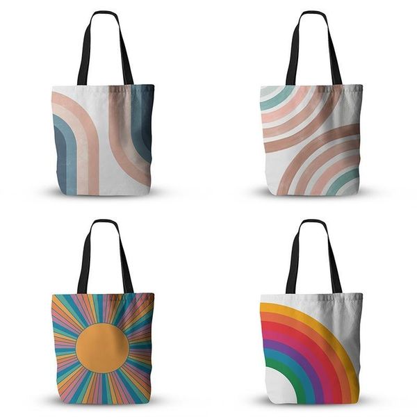 storage shopping bag organizer canvas rainbow color women shoulder fruit clothes travel handbags beach reusable cute bags
storage shopping bag organizer canvas rainbow color women shoulder fruit clothes travel handbags beach reusable cute bags