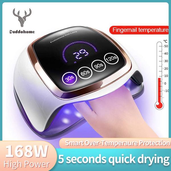 doddohome nail lamp 168w uv led for manicure uk/us plug curing all gel professional salon tools dryers
doddohome nail lamp 168w uv led for manicure uk/us plug curing all gel professional salon tools dryers