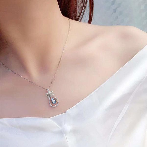 pendant necklaces caoshi creativity design exquisite necklace with dazzling blue/white water drop cubic zirconia women's jewelry wholes, Silver
pendant necklaces caoshi creativity design exquisite necklace with dazzling blue/white water drop cubic zirconia women's jewelry wholes, Silver