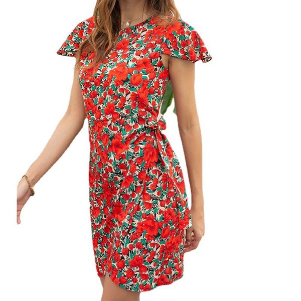 charming dresses women's printed short sleeve slim bag hip irregular lace up fashion casual, Black;gray
charming dresses women's printed short sleeve slim bag hip irregular lace up fashion casual, Black;gray