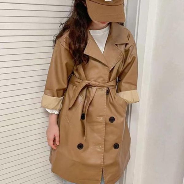 coat baby girls trench coats double breasted pu leather solid kids windbreaker spring autumn teens outerwear, Blue;gray
coat baby girls trench coats double breasted pu leather solid kids windbreaker spring autumn teens outerwear, Blue;gray