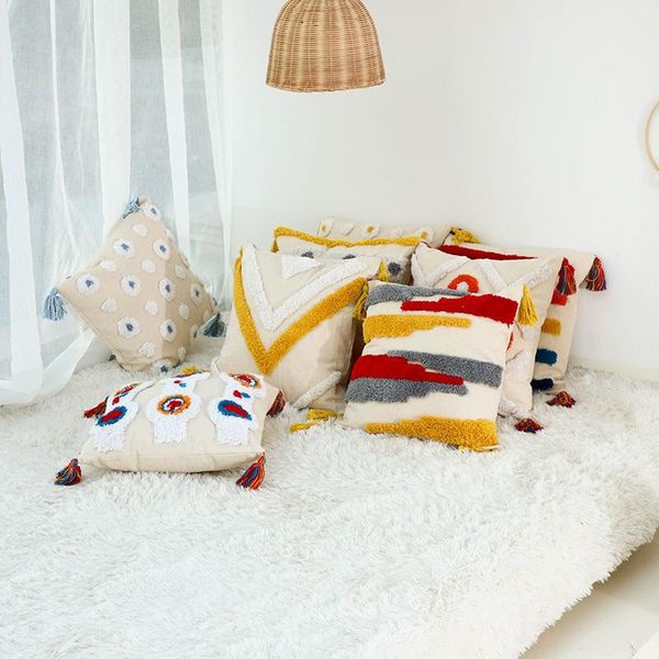 cushion/decorative pillow moroccan style embroidered cushion cover 45x45cm cotton linen tassel pillowcase tufted throw for sofa bed decor
cushion/decorative pillow moroccan style embroidered cushion cover 45x45cm cotton linen tassel pillowcase tufted throw for sofa bed decor