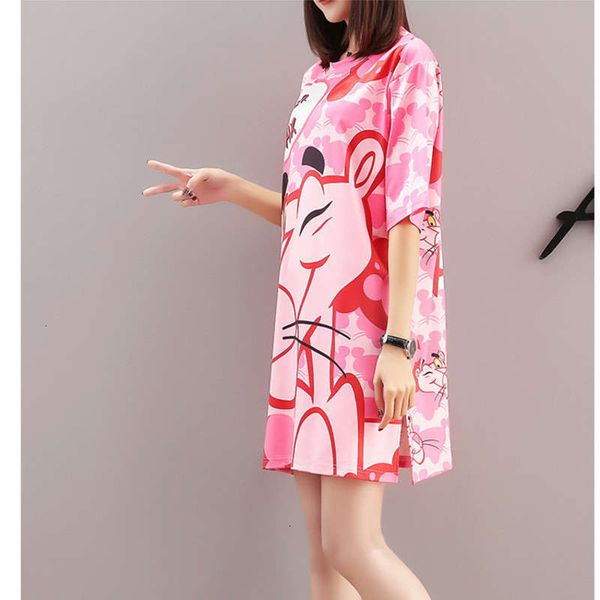 tide dresses thai casual cartoon pink leopard print loose large personalized medium length short sleeve t-shirt for women xia, Black;gray
tide dresses thai casual cartoon pink leopard print loose large personalized medium length short sleeve t-shirt for women xia, Black;gray