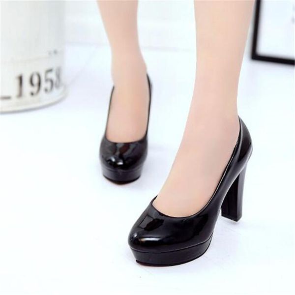 women pumps fashion classic patent leather high heels shoes nude sharp head paltform wedding dress plus size 34-42, Black
women pumps fashion classic patent leather high heels shoes nude sharp head paltform wedding dress plus size 34-42, Black