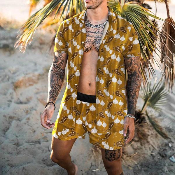 men's tracksuits summer fashion short-sleeved lapel shirt + beach pants two-piece hip-hop casual trend hawaiian style, Gray
men's tracksuits summer fashion short-sleeved lapel shirt + beach pants two-piece hip-hop casual trend hawaiian style, Gray