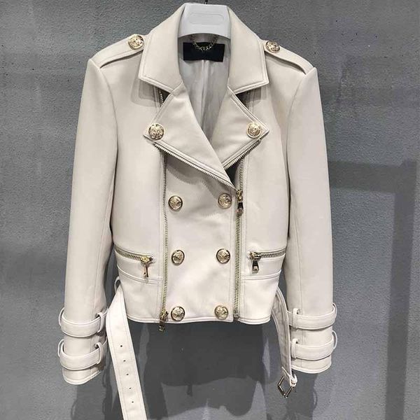 women's jackets 2021 autumn zipper motorcycle sheepskin jacket women double breasted belt gold-button casual biker-coat outwear chic, Black;brown
women's jackets 2021 autumn zipper motorcycle sheepskin jacket women double breasted belt gold-button casual biker-coat outwear chic, Black;brown