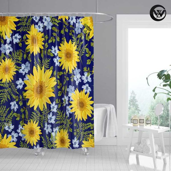 shower curtains washable sunflower blue leaves polyester fabric bath bathroom curtain, mildew resistant 3d flower el curtain/
shower curtains washable sunflower blue leaves polyester fabric bath bathroom curtain, mildew resistant 3d flower el curtain/