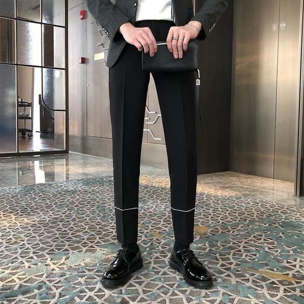 men's pants capri personality fashion versatile drape casual slim trousers spring handsome, Black
men's pants capri personality fashion versatile drape casual slim trousers spring handsome, Black
